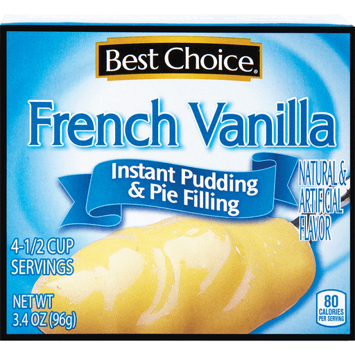 slide 1 of 1, Best Choice French Vanilla Instant Pudding Pie Filling, 3.4 oz