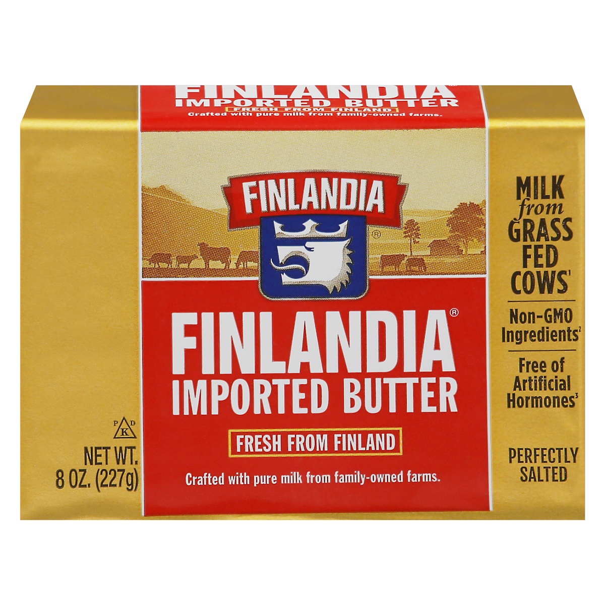 slide 1 of 5, Finlandia Imported Perfectly Salted Butter 8 oz, 7 oz