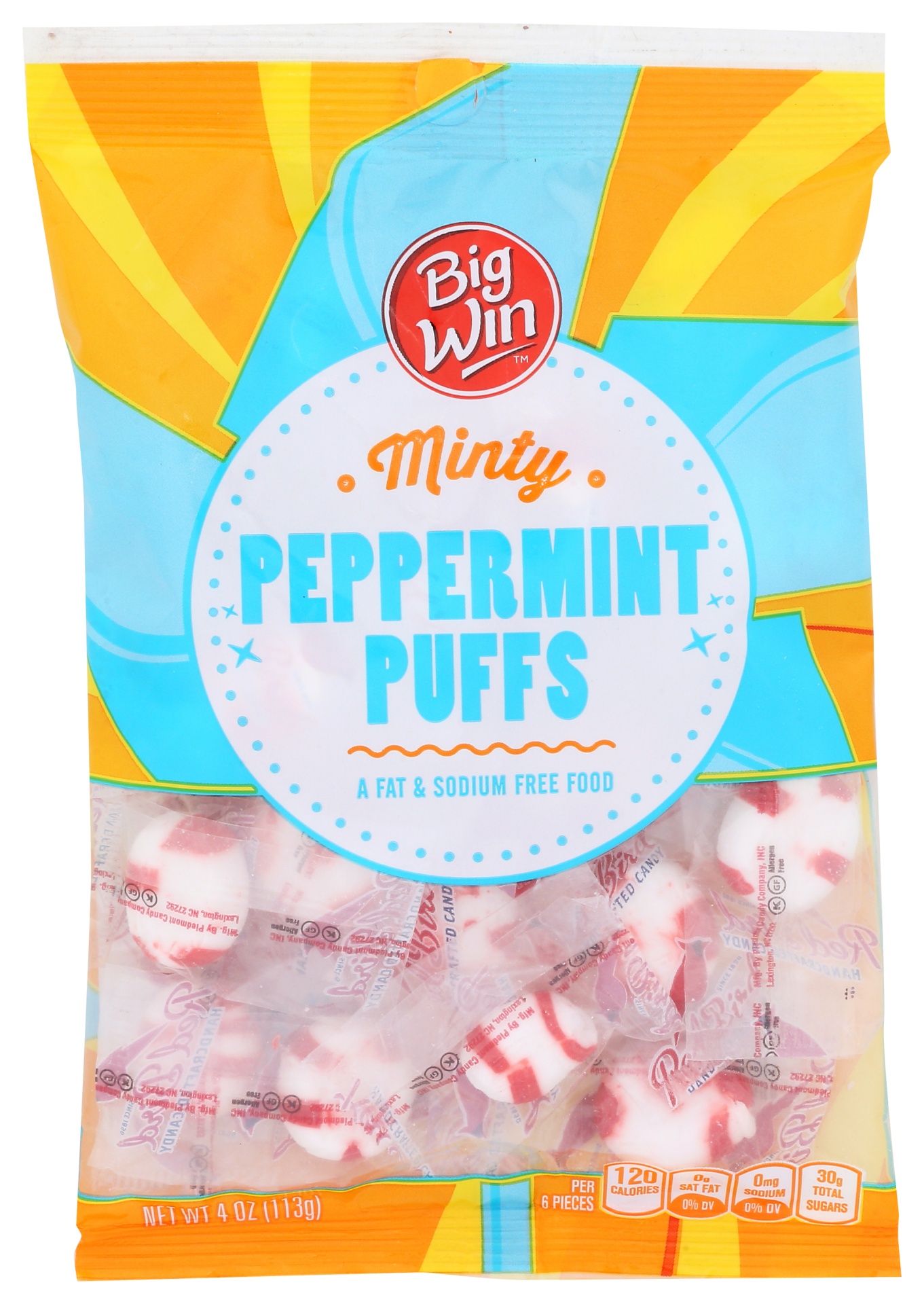 slide 1 of 1, Big Win Peppermint Puffs, 4 oz