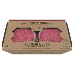 Schweid & Sons The Prime Burger Beef Burger 4 ea