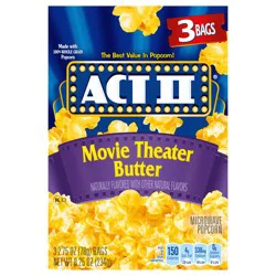Act II Movie Theater Butter Microwave Popcorn 3-2.75 oz