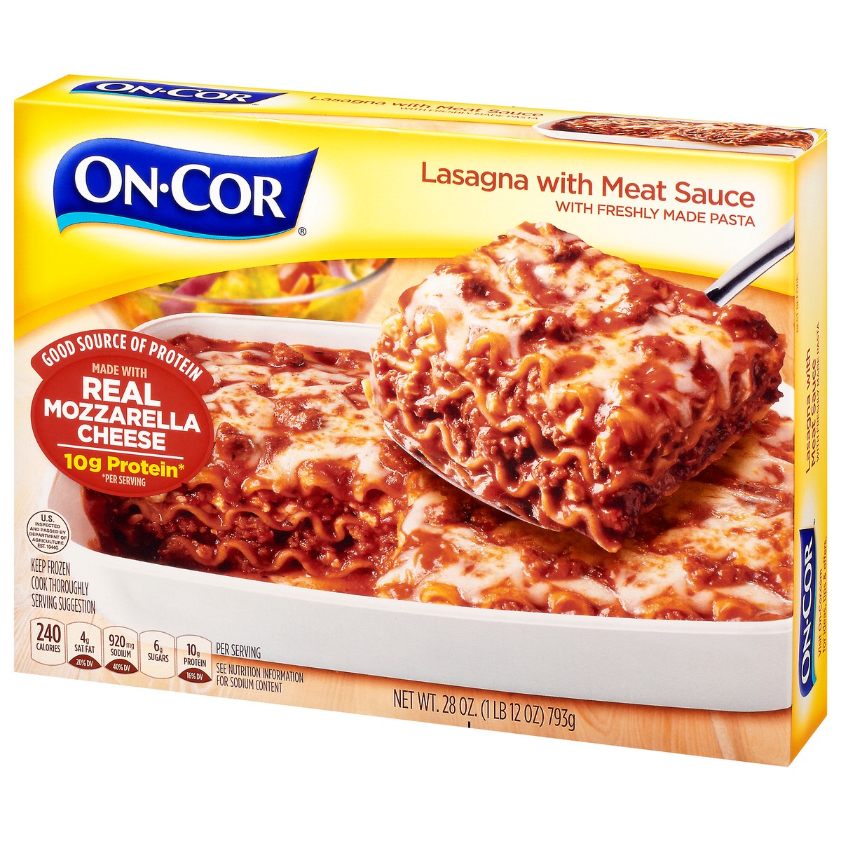 slide 7 of 9, On-Cor Selects Lasagna With Meat Sauce, 28 oz