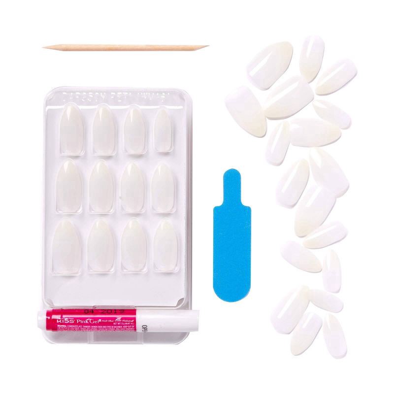 slide 4 of 4, Kiss Salon Acrylic French Nude Nails Medium 1 ea, 1 ct