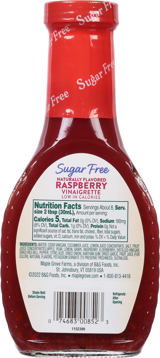 slide 9 of 9, Maple Grove Farms Sugar Free Raspberry Vinaigrette 8 fl oz, 8 fl oz