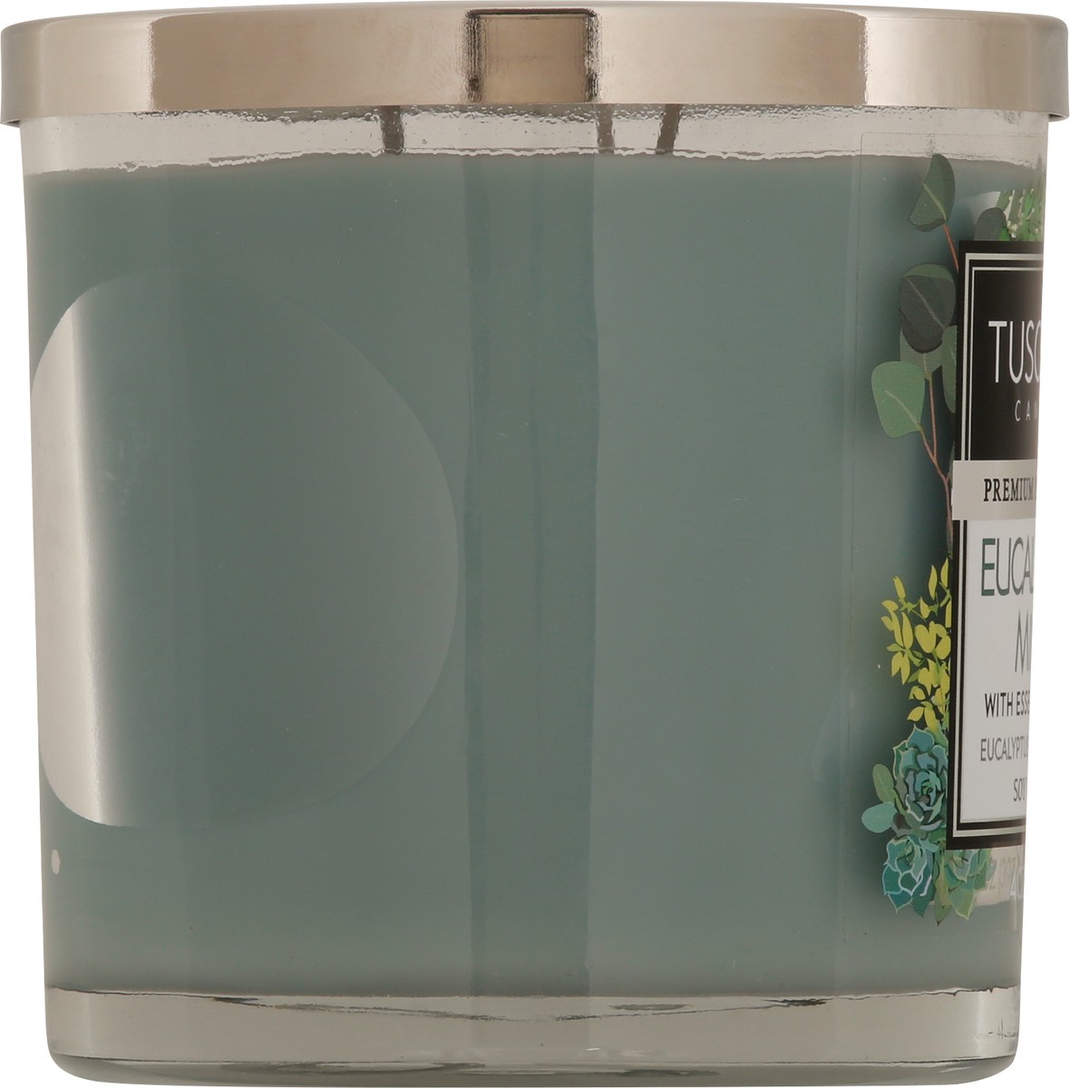 slide 4 of 9, Tuscany Candle Eucalyptus Mint Glass Jar Candle - Green, 1 ct