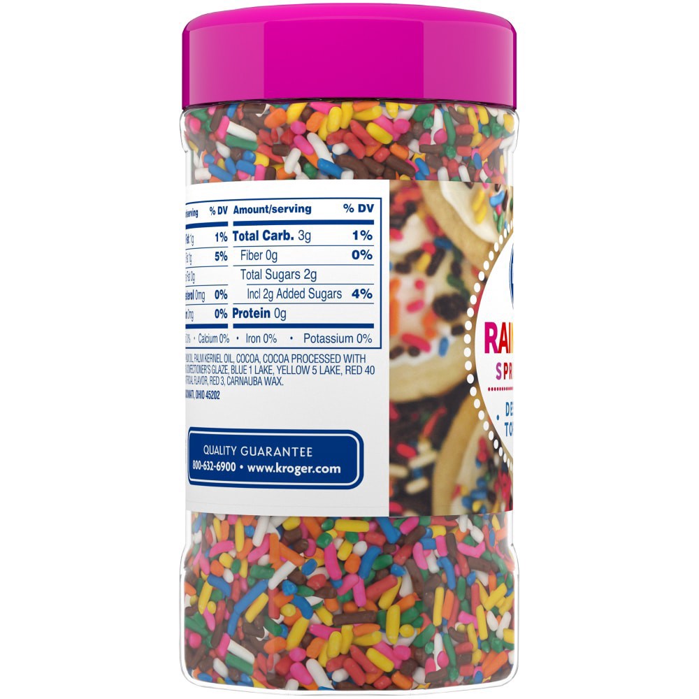 slide 4 of 5, Kroger Rainbow Decor Sprinkles Dessert Toppings, 9 oz