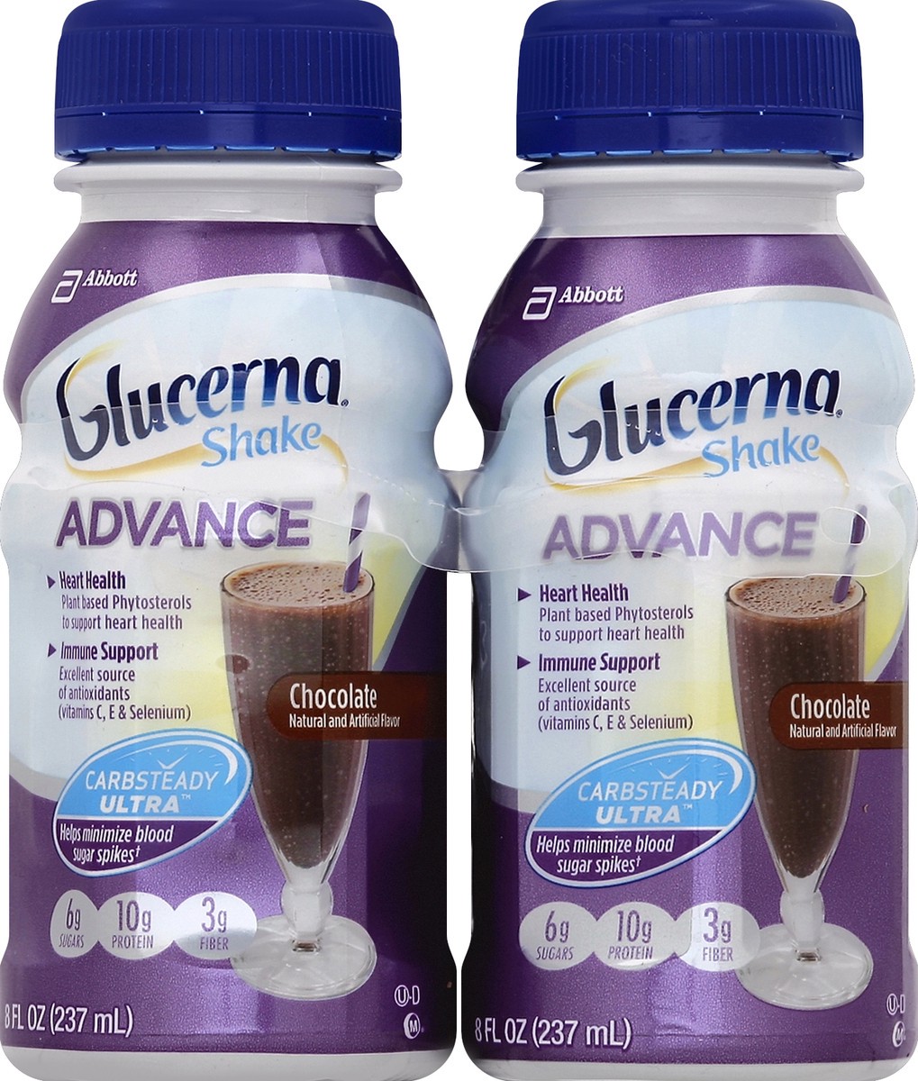 slide 4 of 4, Glucerna Advance Chocolate Shake, 4 ct; 8 fl oz