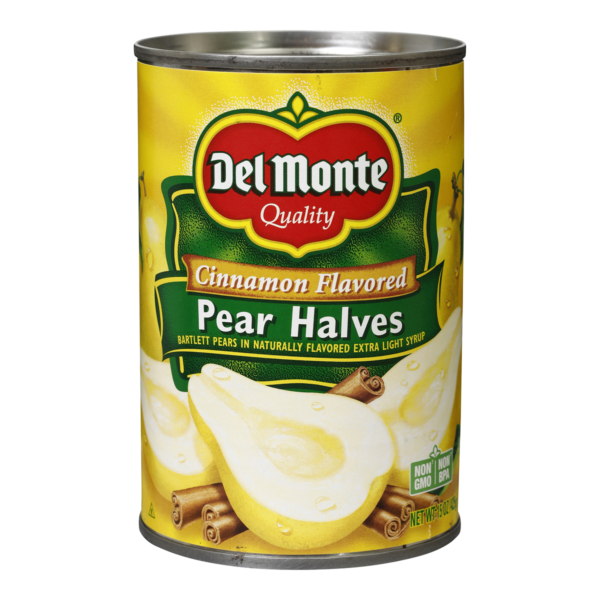 slide 1 of 1, Del Monte Pear Halves, Cinnamon Flavored, 15 oz