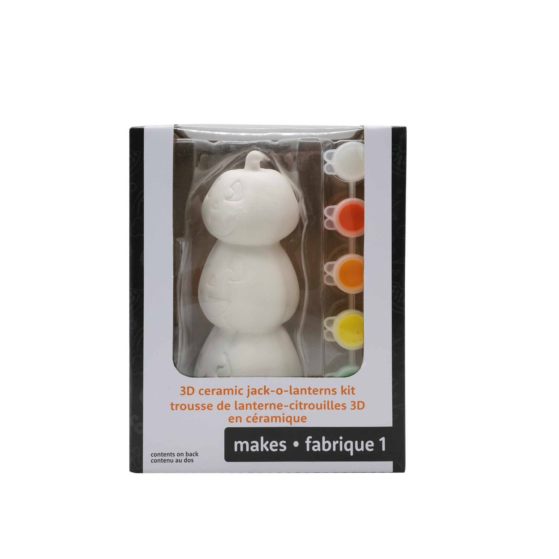 slide 2 of 3, 3d Ceramic Jack-O'-Lantern Stack Kit By Creatology, 5.1 in x 6.5 in x 3.66 in