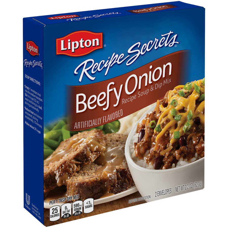slide 2 of 4, Lipton Recipe Secrets Soup & Dip Mix Beefy Onion, 2.2 oz