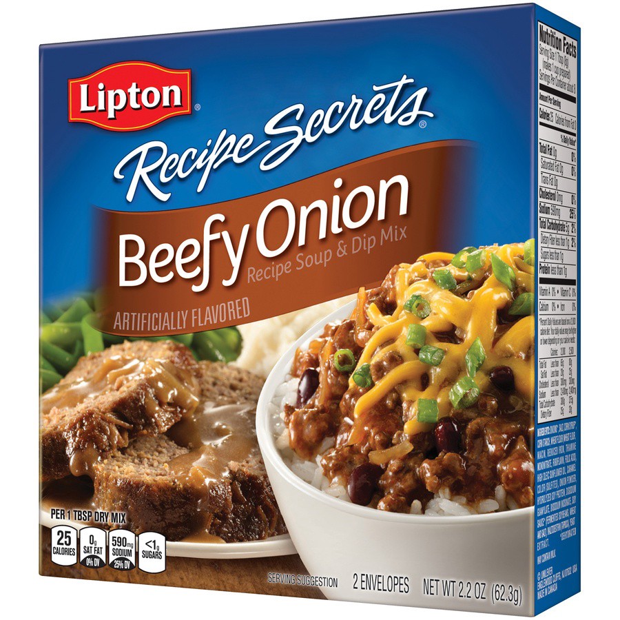slide 4 of 4, Lipton Recipe Secrets Soup & Dip Mix Beefy Onion, 2.2 oz