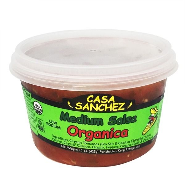 slide 1 of 1, Casa Sanchez Medium Organic Improved Flavor Salsa 15 oz, 