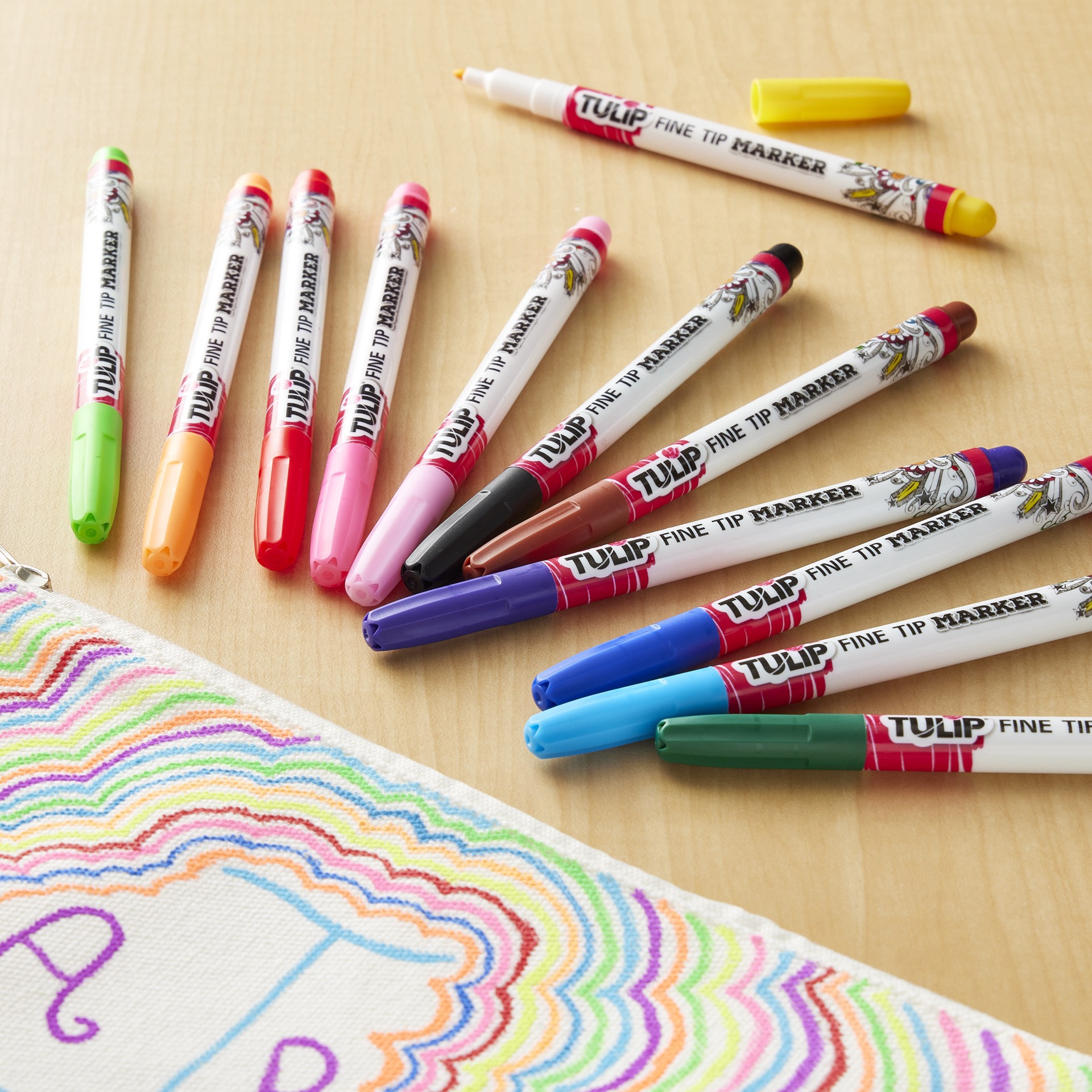 slide 3 of 4, Tulip Fabric Markers Fine Writers, SM