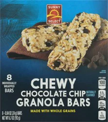 Sunny Select Chewy Chocolate Chip Granola Bars - 8 x 0.84 oz Bars