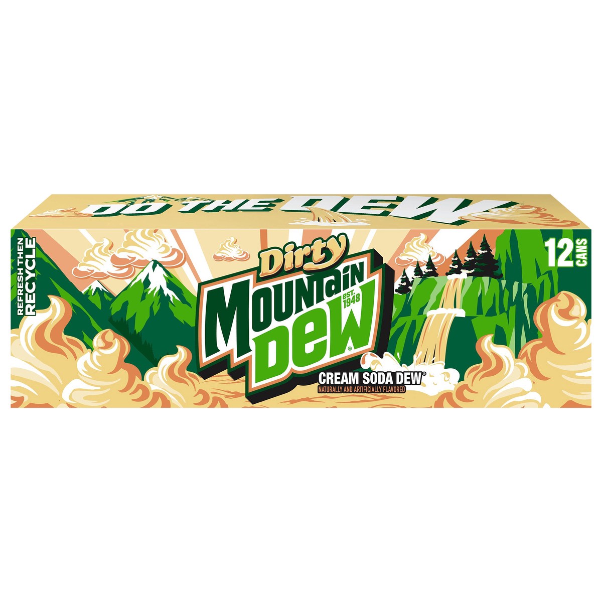 slide 1 of 12, Mountain Dew Dirty Cream Soda 12 fl oz x 12, 12 ct; 12 fl oz