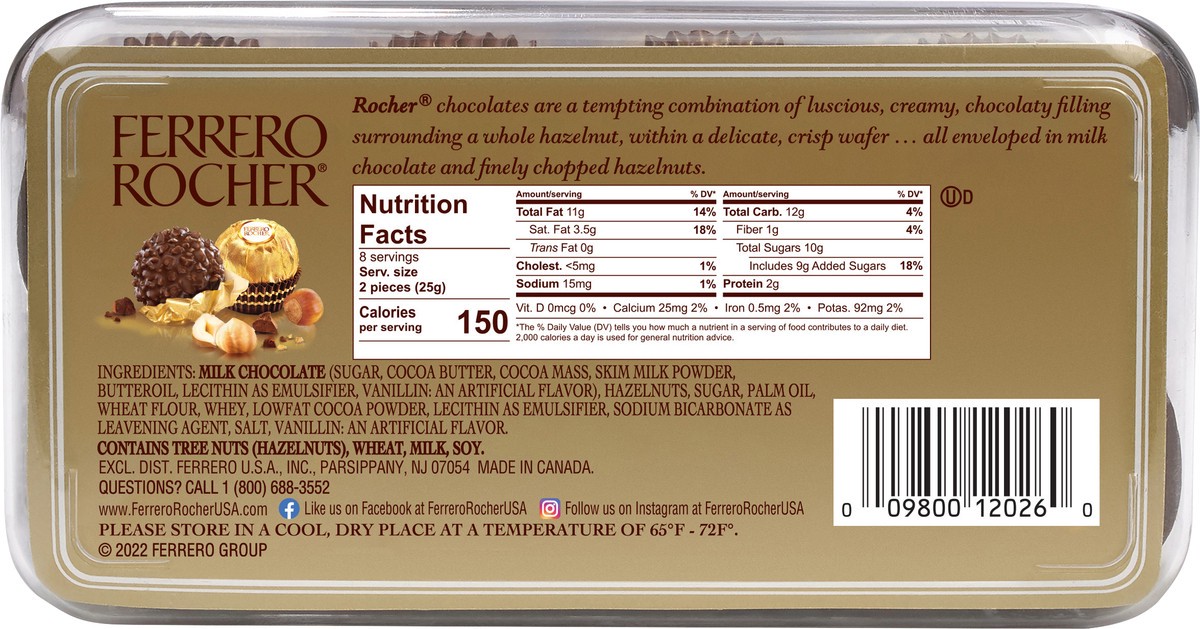 slide 10 of 10, Ferrero Rocher Seasonal, 7 oz