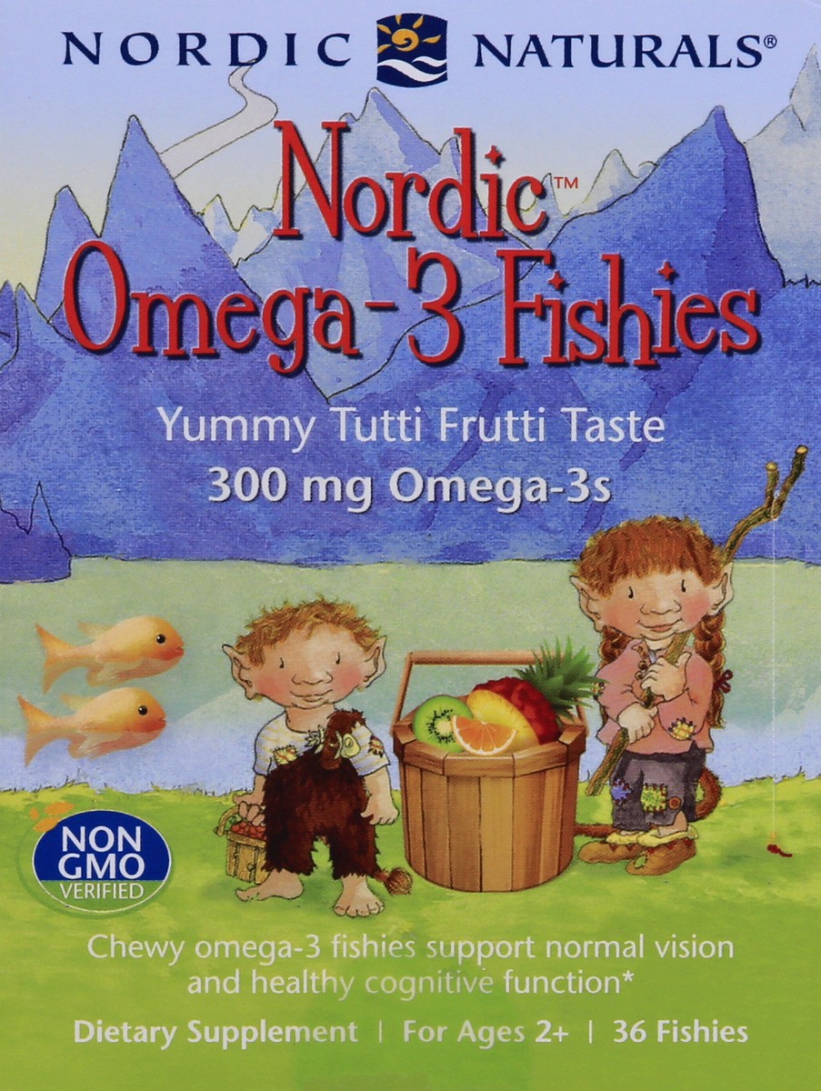 slide 6 of 9, Nordic Naturals Nordic Omega-3 Fishies Tutti Frutti, 36 ct