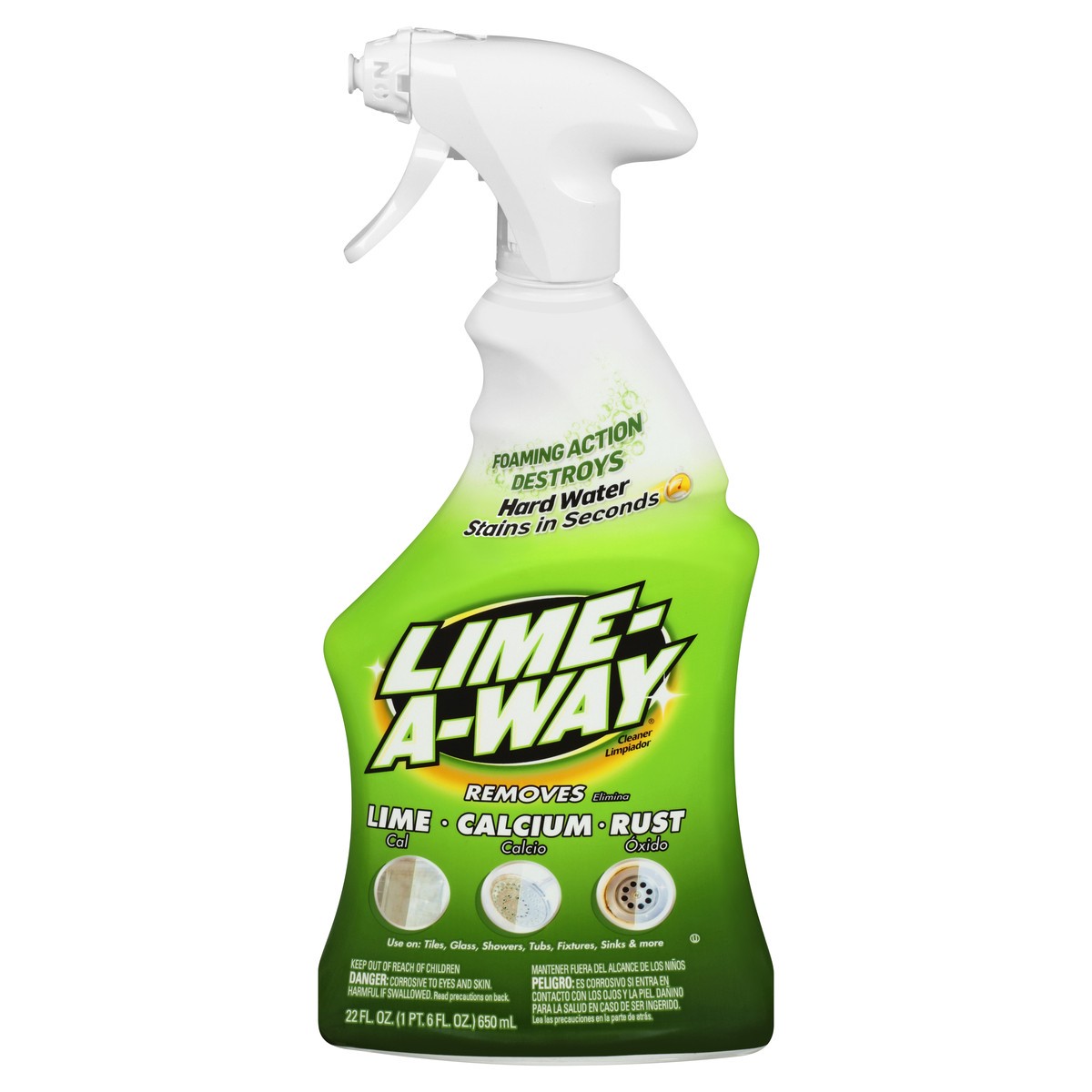 slide 8 of 12, Lime-A-Way Bathroom Cleaner Spray, 22oz, Removes Lime Calcium Rust, 22 oz