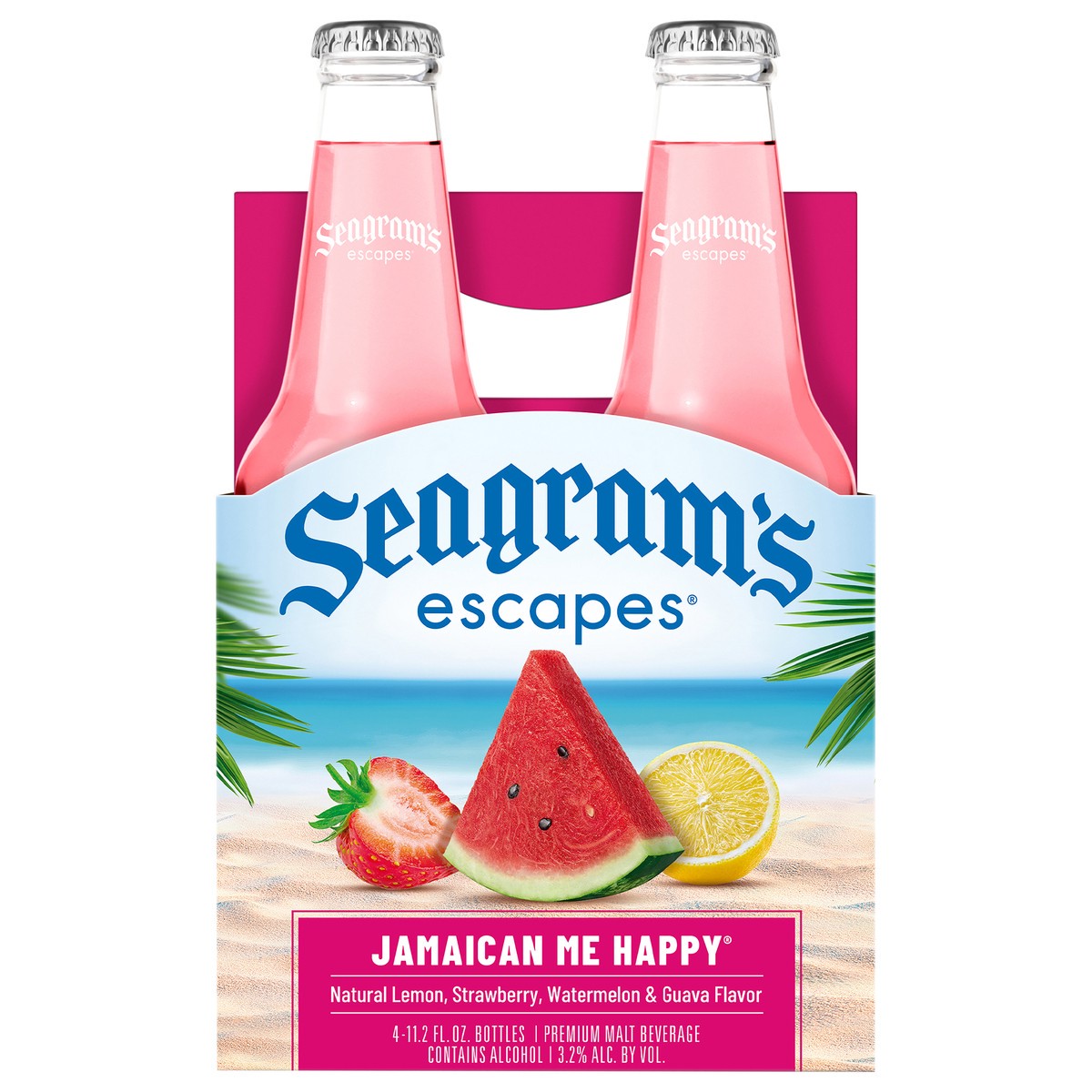 slide 1 of 9, Seagram's Jamaican Me Happy 4pk/11.2oz, 4 ct; 11.2 fl oz