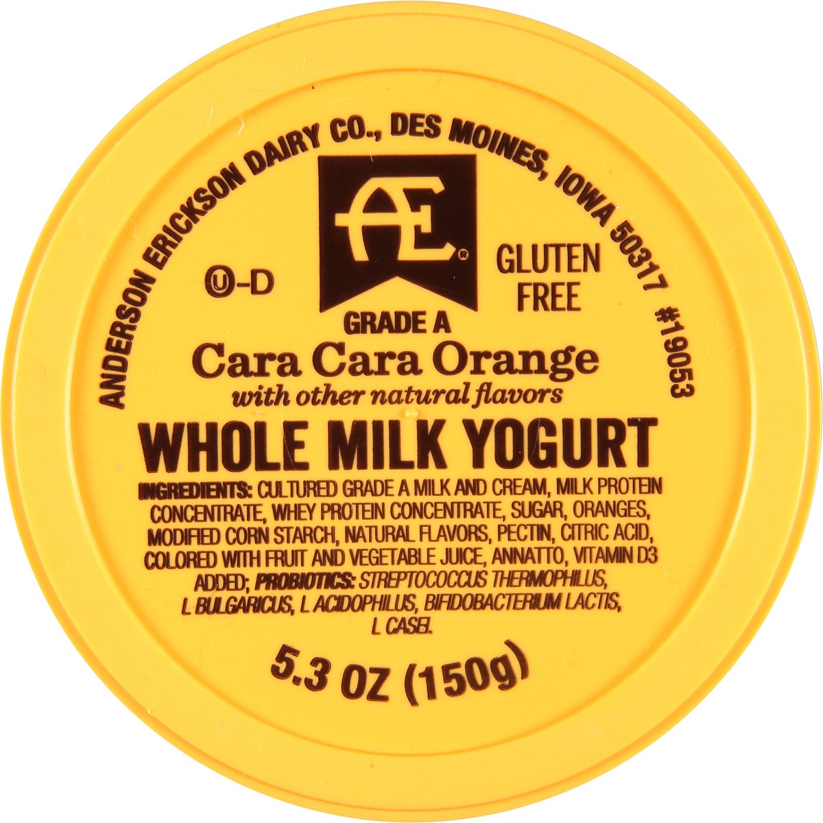 slide 8 of 12, AE Dairy Anderson Erickson Cara Cara Orange Whole Milk Yogurt, 5.3 oz