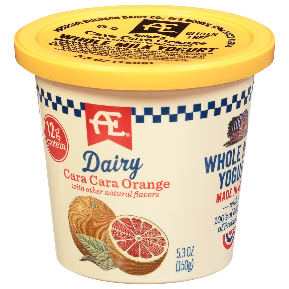 slide 5 of 12, AE Dairy Anderson Erickson Cara Cara Orange Whole Milk Yogurt, 5.3 oz