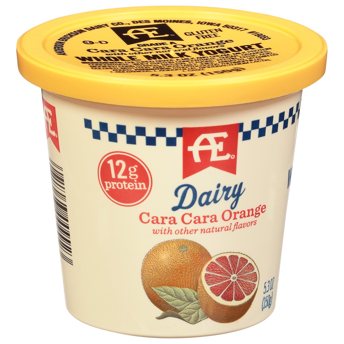slide 3 of 12, AE Dairy Anderson Erickson Cara Cara Orange Whole Milk Yogurt, 5.3 oz