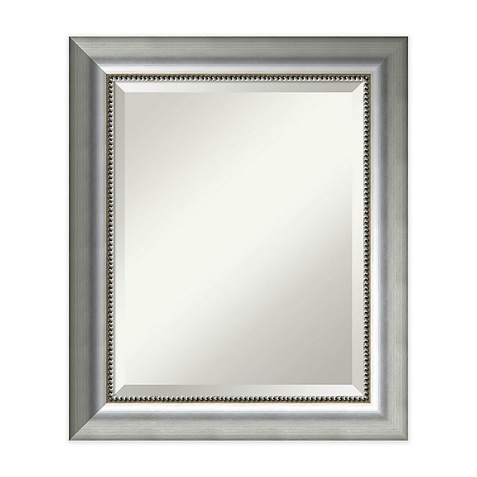 slide 1 of 6, Amanti Art Vegas Framed Wall Mirror - Nickel/Silver, 33 in x 27 in