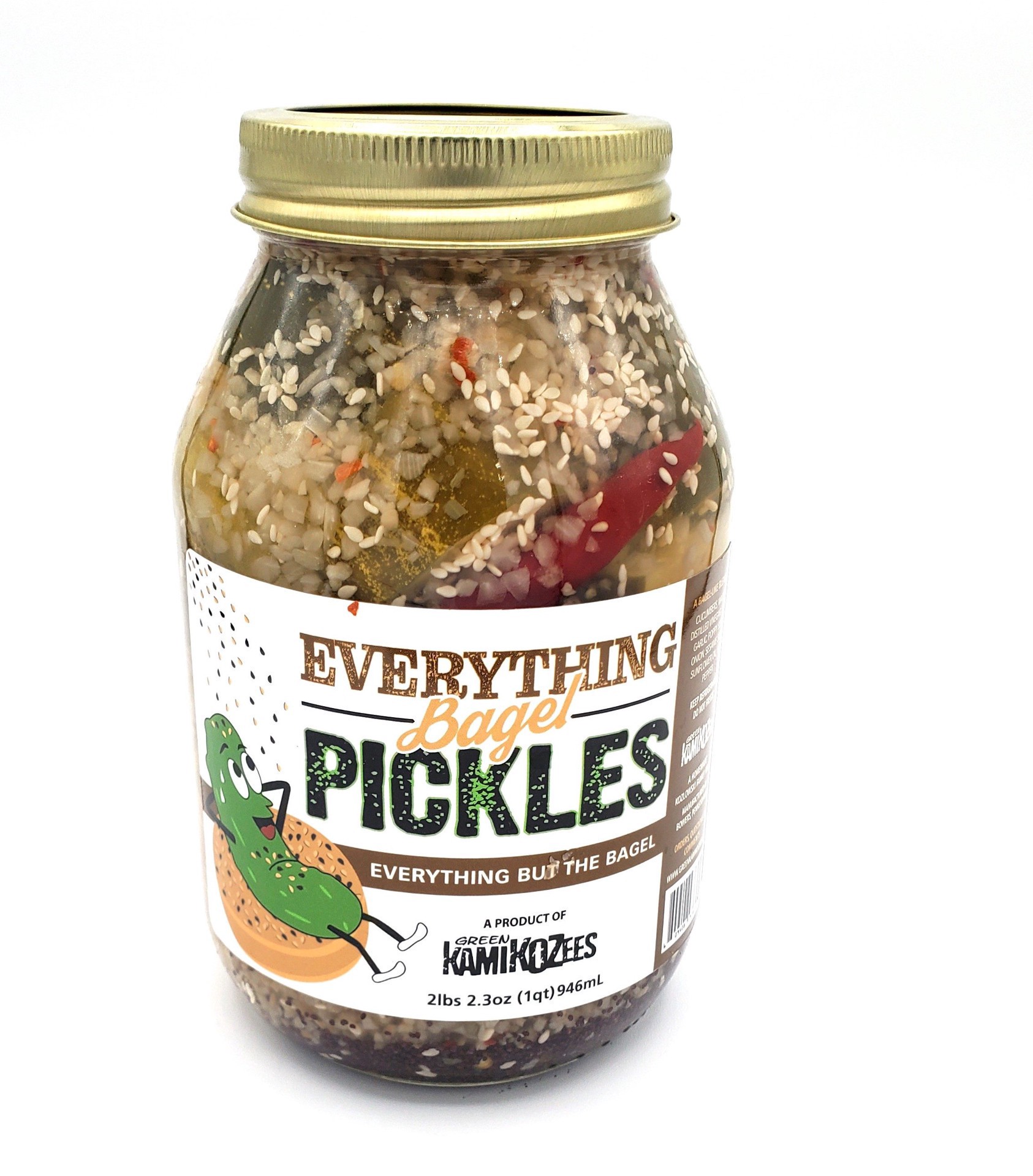 slide 1 of 1, G.K. Everything Bagel Pickles, 1 ct