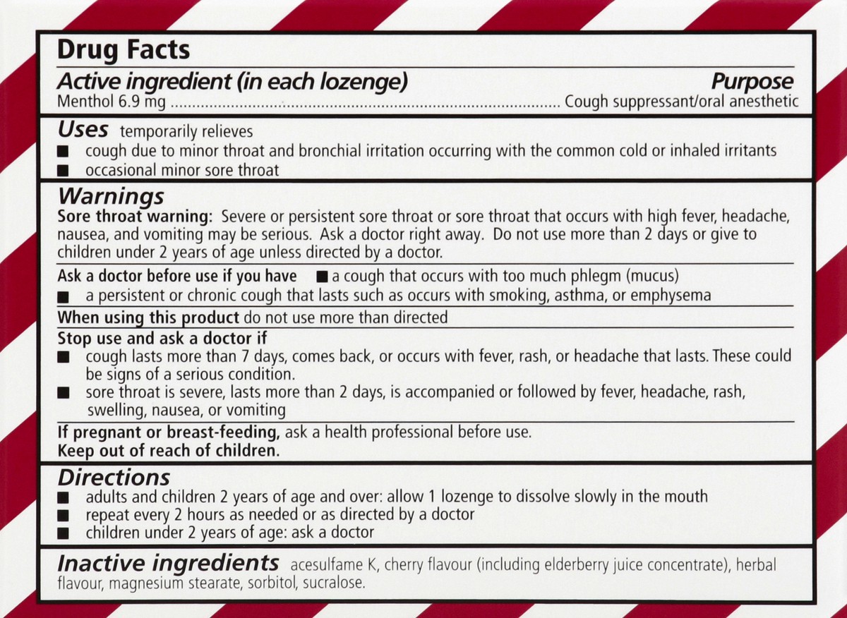 slide 6 of 7, Fisherman's Friend Menthol Cough Suppressant Lozenges, Cherry Packs, 2 x 20 ct