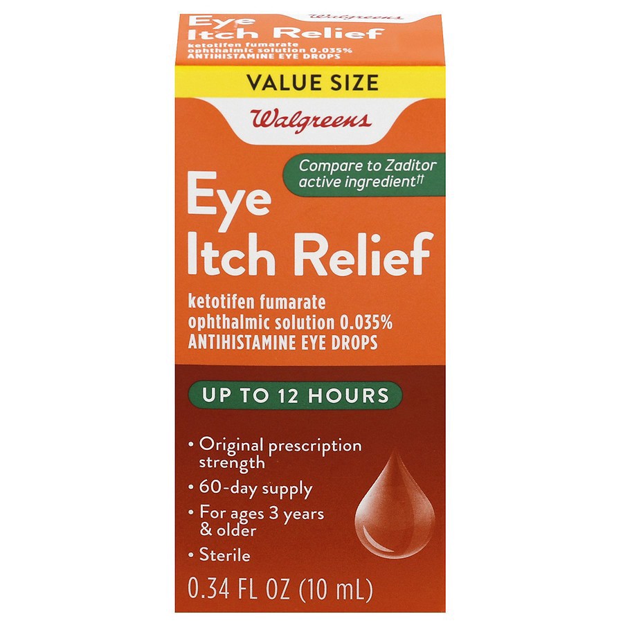 slide 1 of 2, Walgreens Eye Itch Relief Drops, 0.17 fl oz