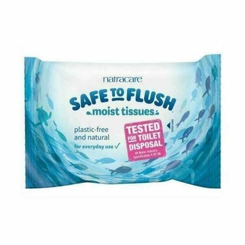 slide 1 of 1, Natracare Moist Tissue Safe To Flush, 30 ct
