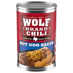 Wolf Authentic Chili Hot Dog Sauce 14 oz
