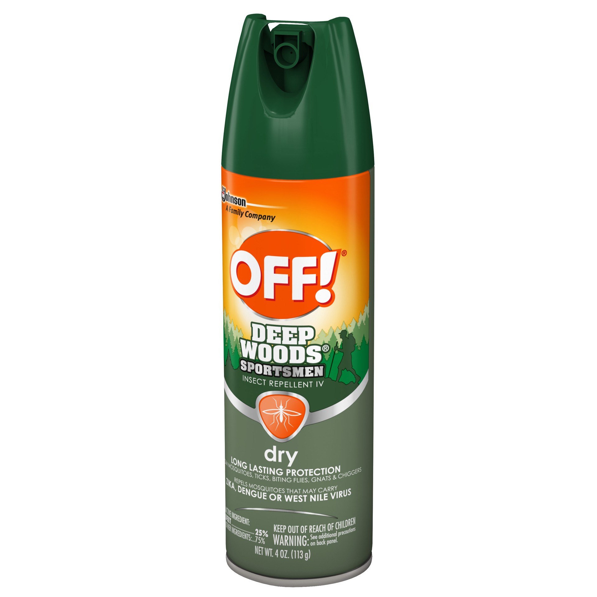 slide 2 of 5, OFF! Sportsmen Deep Woods Dry Insect Repellent V, 4 fl oz, 4 oz