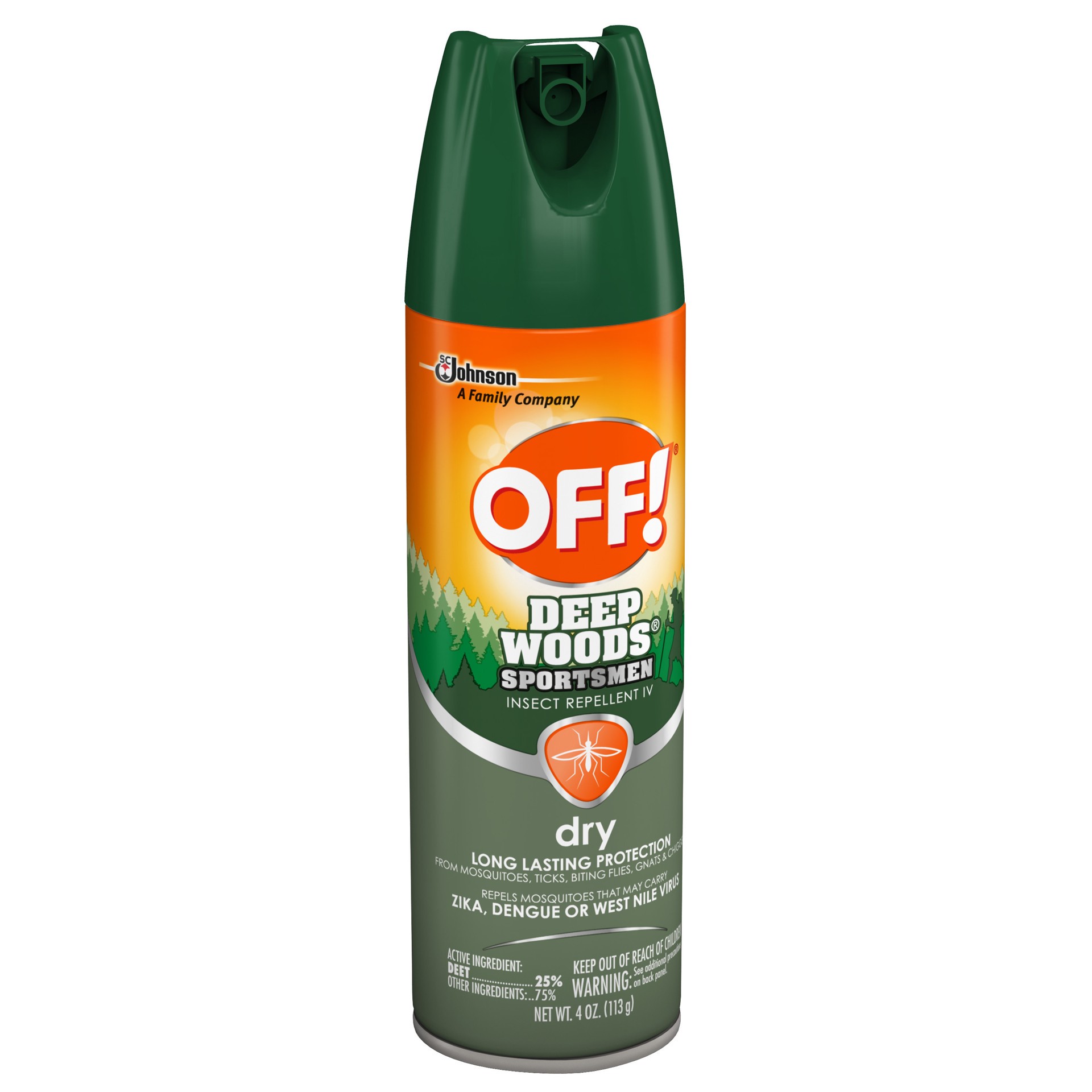 slide 3 of 5, OFF! Sportsmen Deep Woods Dry Insect Repellent V, 4 fl oz, 4 oz