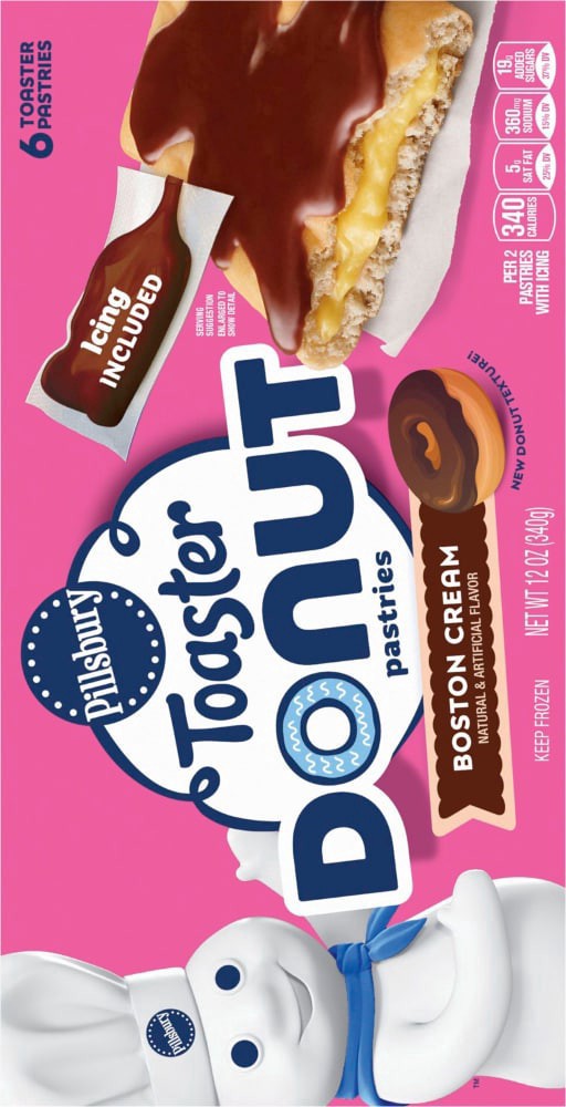 slide 2 of 6, Pillsbury Toaster Strudel Boston Cream Donut 12 Ounces, 12 oz