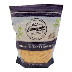 Sunnyside Farms Shredded Thick Cut Sharp Cheddar Cheese