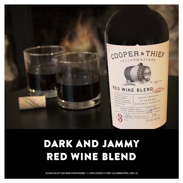 slide 3 of 29, Cooper and Thief Bourbon Barrel Aged Red Blend Red Wine, 750 mL Bottle, 25.36 fl oz