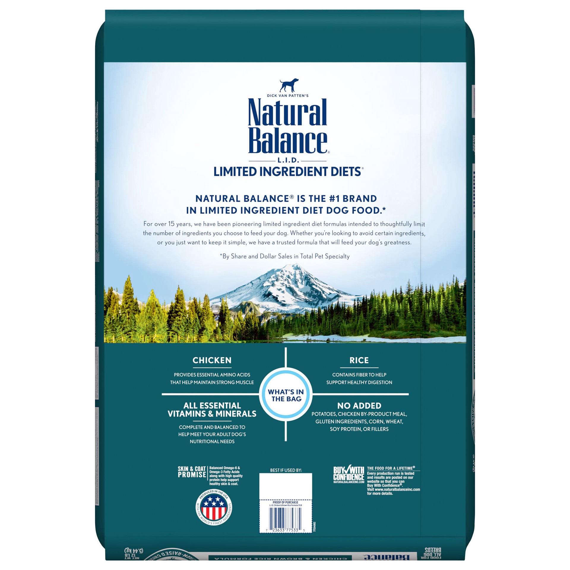 slide 4 of 5, Natural Balance L.I.D. Limited Ingredients Diet Chicken & Brown Rice Formula Dog Food 12 lb, 12 lb