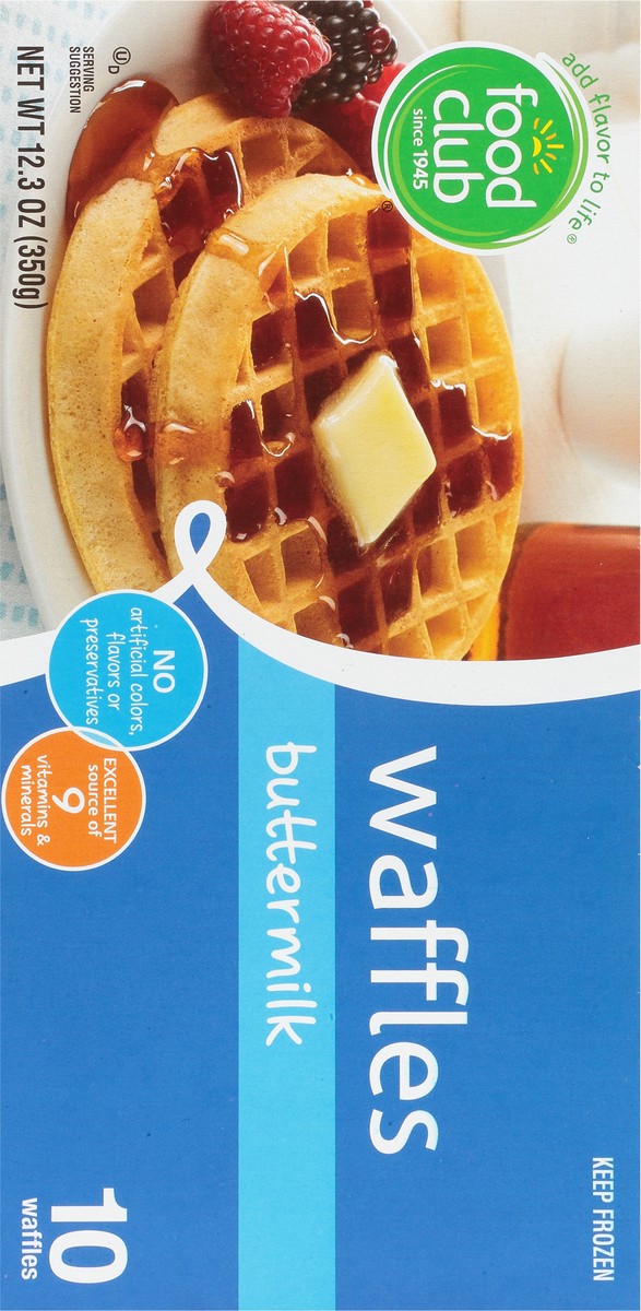 slide 3 of 14, Food Club Buttermilk Waffles, 10 ct; 12.3 oz