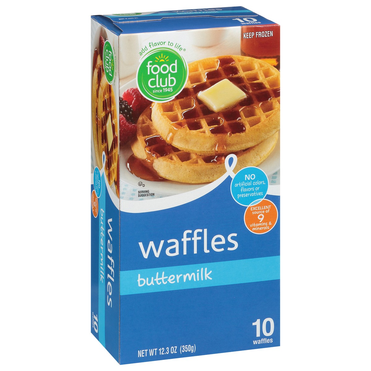 slide 12 of 14, Food Club Buttermilk Waffles, 10 ct; 12.3 oz