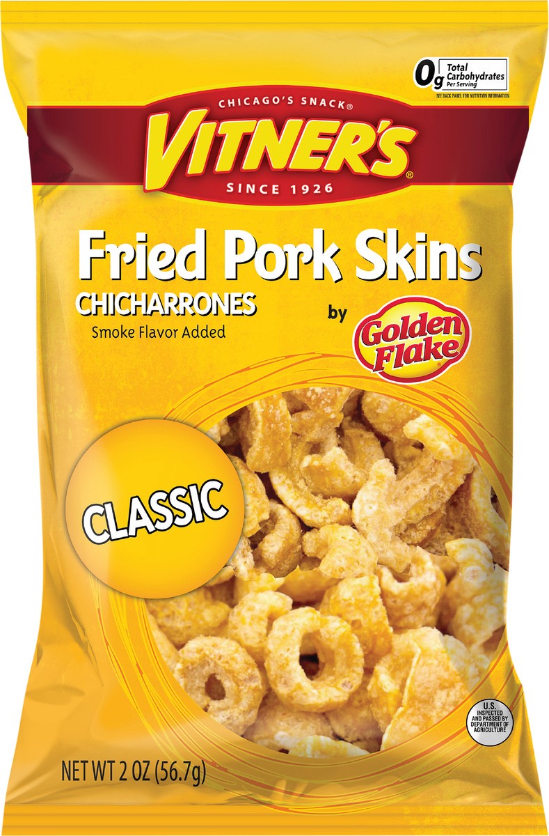 slide 4 of 7, VITNERS Plain Pork Rinds, 1 ct
