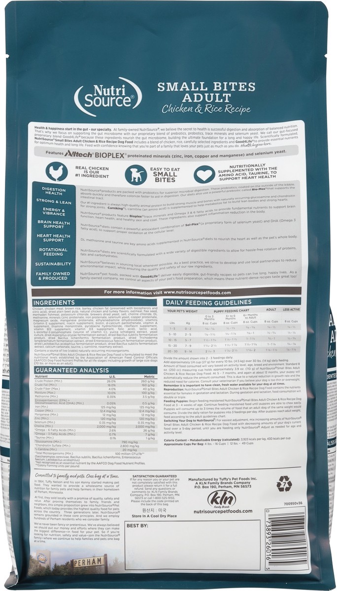 slide 12 of 15, NutriSource Small Bites Adult Chicken & Rice Recipe Dog Food 4 lb, 4 lb