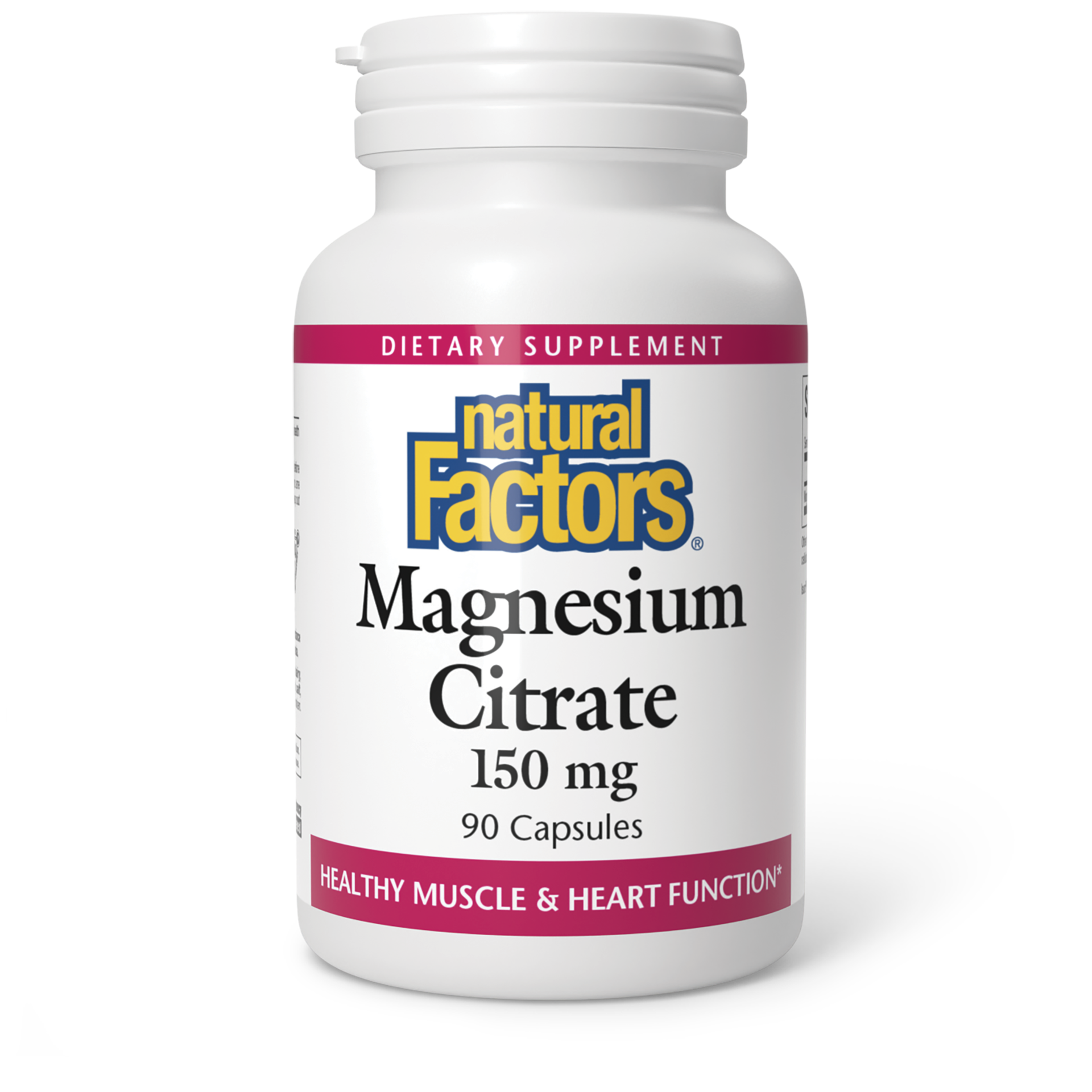 slide 1 of 2, Natural Factors Magnesium Citrate, 136 g