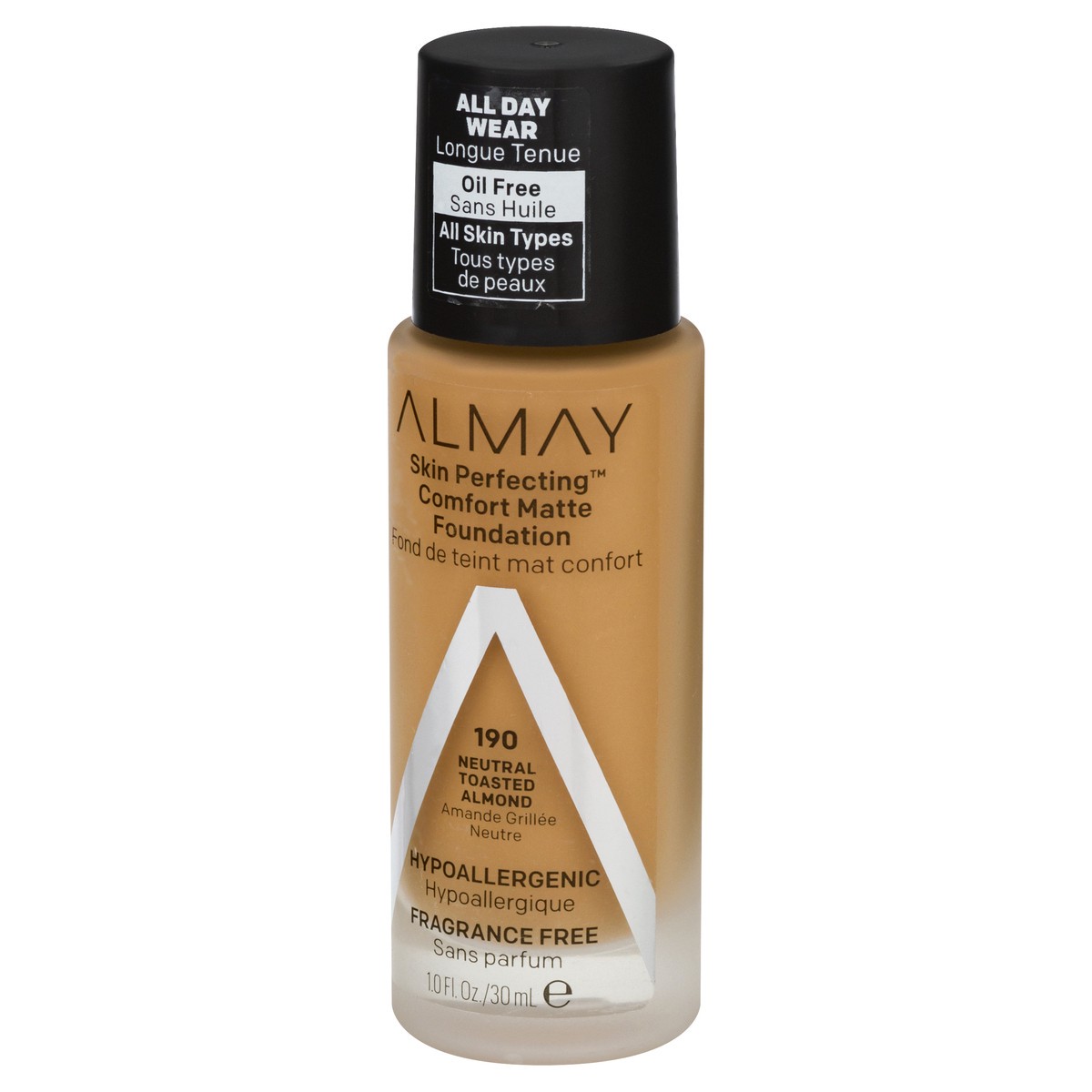 slide 3 of 9, Almay Skin Perfecting Foundation Comfort Matte Natural Toasted Almond - 1 Fl. Oz., 1 fl oz