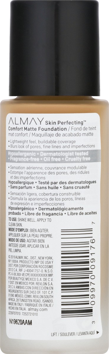 slide 5 of 9, Almay Skin Perfecting Foundation Comfort Matte Natural Toasted Almond - 1 Fl. Oz., 1 fl oz