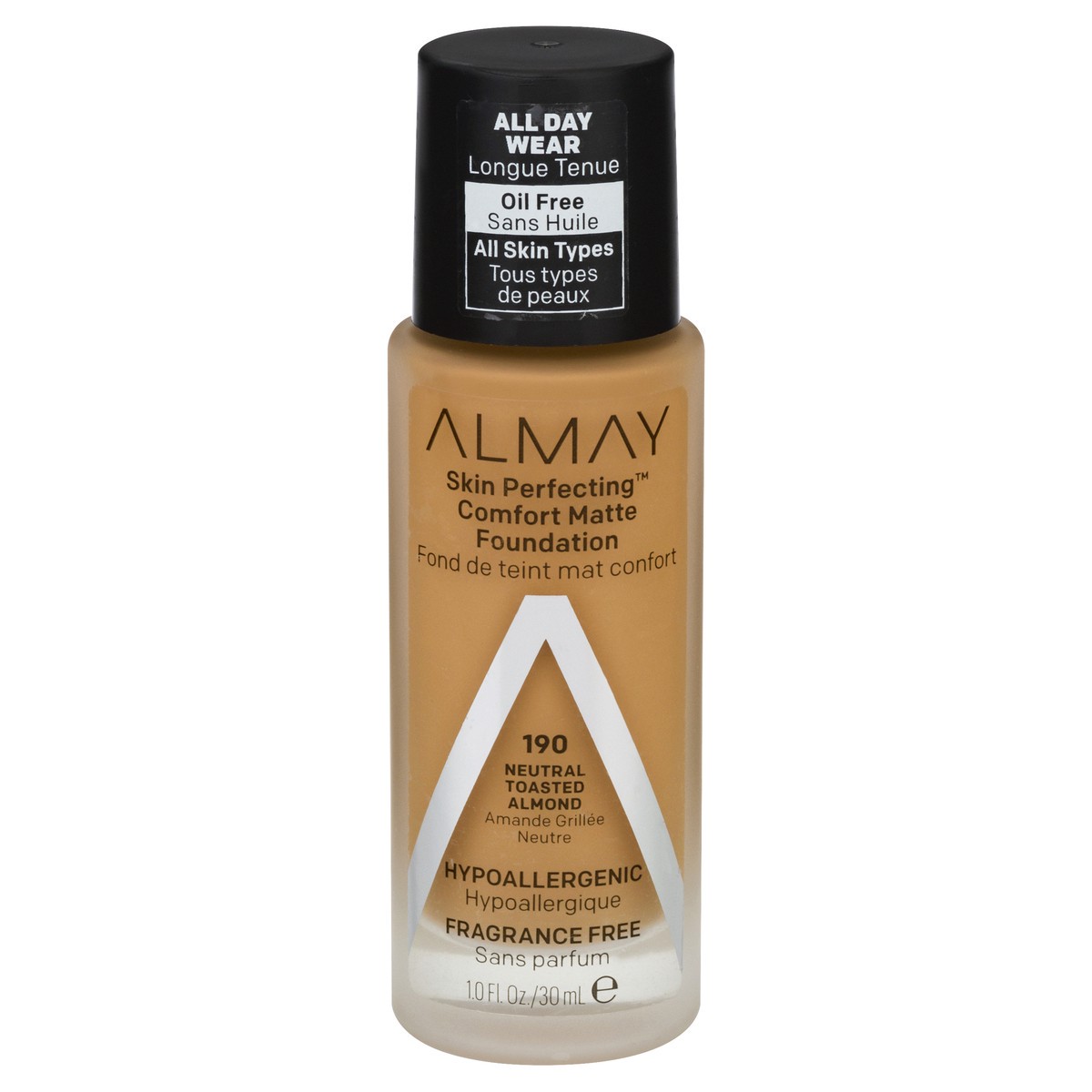 slide 1 of 9, Almay Skin Perfecting Foundation Comfort Matte Natural Toasted Almond - 1 Fl. Oz., 1 fl oz