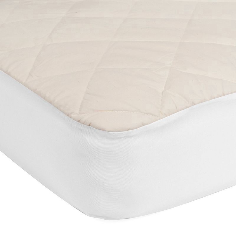 slide 2 of 8, Sealy Quilted Crib Mattress Pad with Allergy Protection Organic Cotton Top, 1 ct