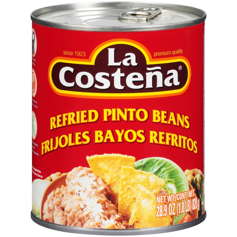 slide 1 of 2, La Costeña Refried Pinto Beans, 28.9 oz