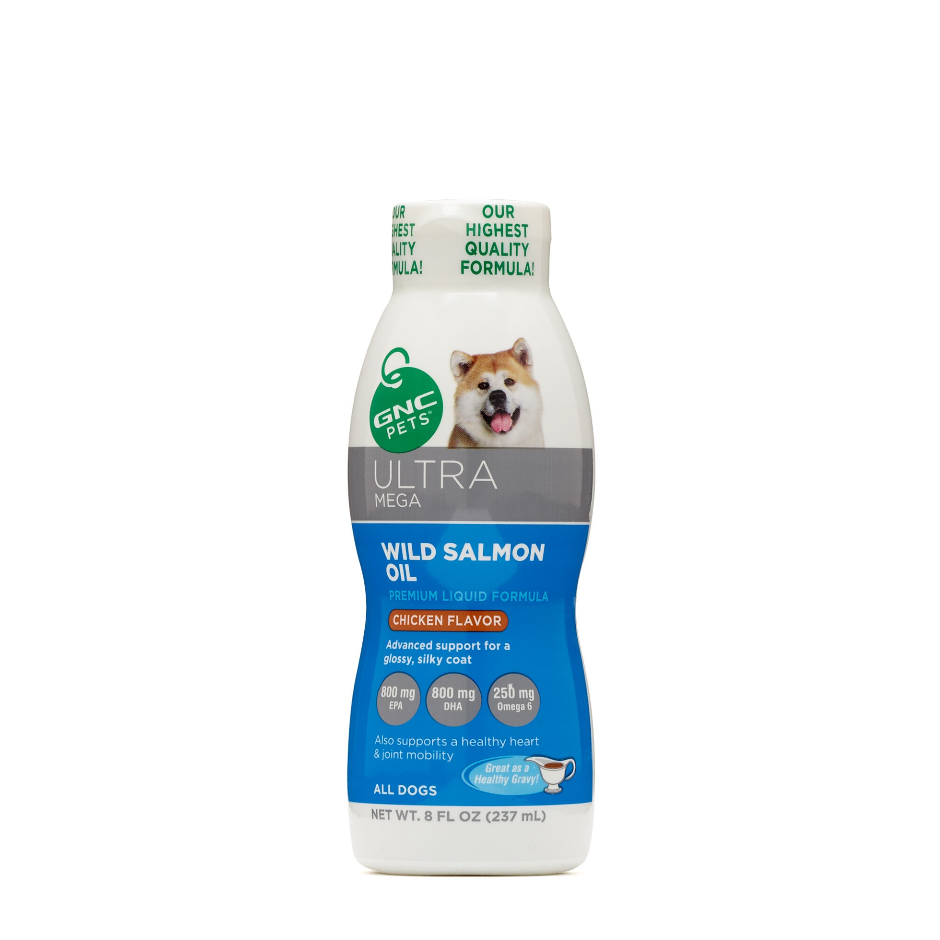 slide 1 of 1, GNC Pets Ultra Mega Wild Salmon Oil for All Dogs, 8 fl oz