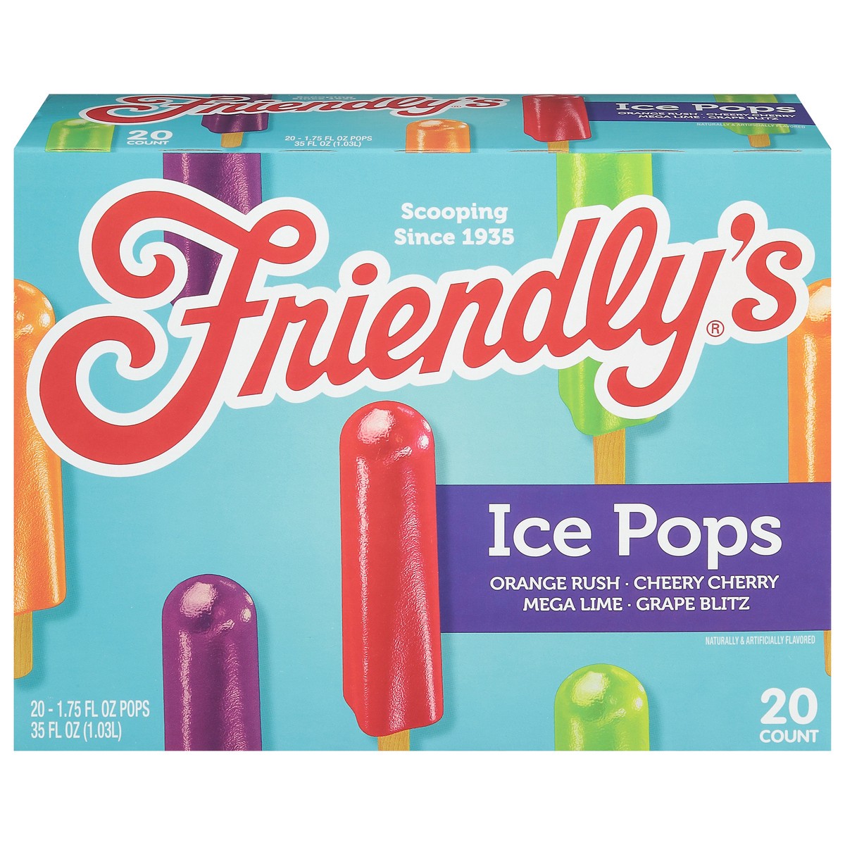 slide 1 of 9, Friendly's Crayola Color Me Ice Pops, 20 ct; 1.75 fl oz